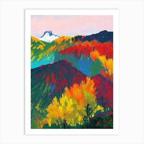 Torres Del Paine National Park 1 Chile Abstract Colourful Art Print