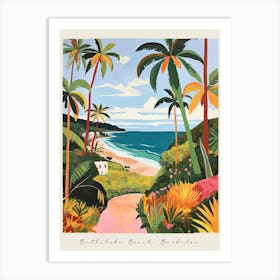 Poster Of Bathsheba Beach Barbados, Matisse And Rousseau Style 1 Art Print