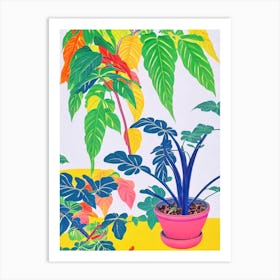 Japanese Aralia Eclectic Boho Art Print