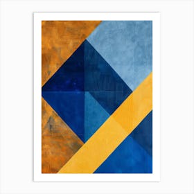 'Blue And Yellow' 2 Art Print