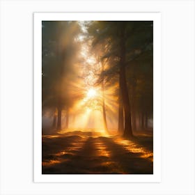 Sunrise In The Forest 5 Art Print