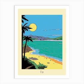 Poster Of Minimal Design Style Of Fiji 1 Art Print