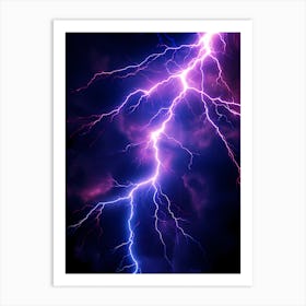 Lightning In The Sky 4 Art Print