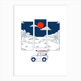 Sunset Rover Art Print