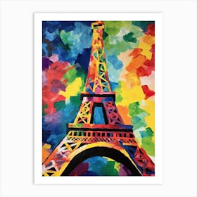 Eiffel Tower Paris France Henri Matisse Style 7 Art Print