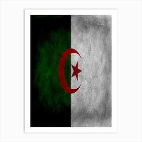 Algeria Flag Texture Art Print