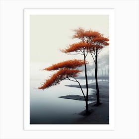 Trees By The Water Art Print