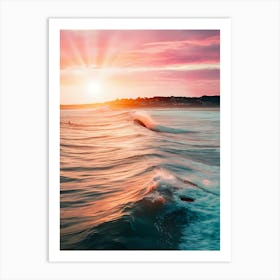 Sunset Over The Ocean Art Print