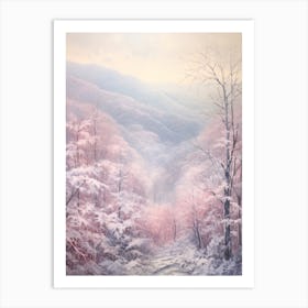 Dreamy Winter Painting Great Smoky Mountains Nationial Park United States 2 Art Print