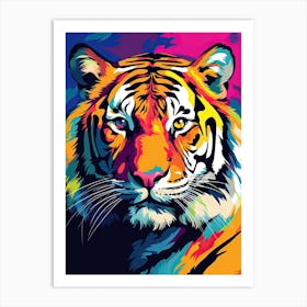 Tiger Art In Pop Art Style 1 Art Print