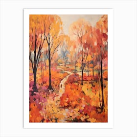 Autumn Gardens Painting Parco Sempione Italy 2 Art Print