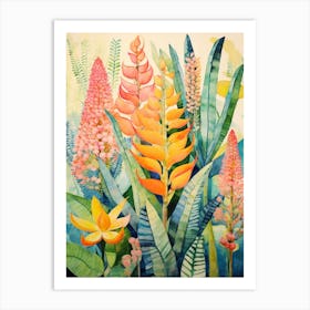 Tropical Plant Painting Snake Plant 2 Art Print