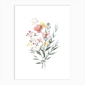 Watercolor Flowers 12 Art Print