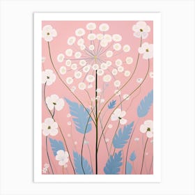 Gypsophila Babys Breath 2 Hilma Af Klint Inspired Pastel Flower Painting Art Print