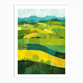 Yellow Fields Canvas Print Art Print