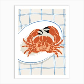 Crab On A Plate Art Print