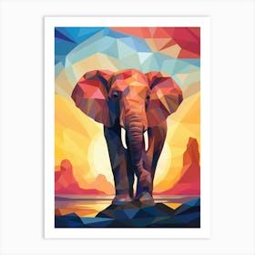 Elephant Abstract Pop Art 5 Art Print