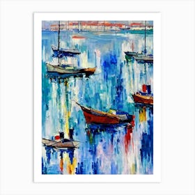 Port Of Thessaloniki Greece Abstract Block harbour Art Print