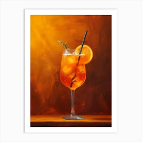 Cocktail With Orange And Rosemary 1 Art Print