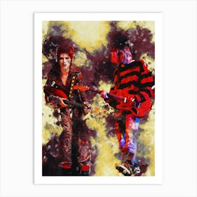 Smudge Of David Bowie & Kurt Cobain 1 Art Print