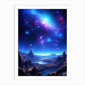 Space Landscape 14 Art Print