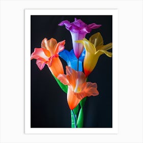 Bright Inflatable Flowers Gladiolus 1 Art Print