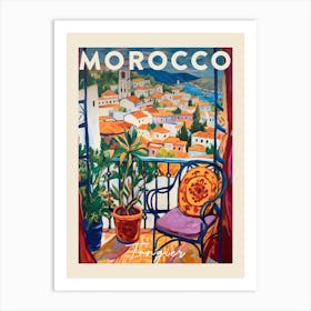 Tangier Morocco 3 Fauvist Painting Travel Poster Art Print