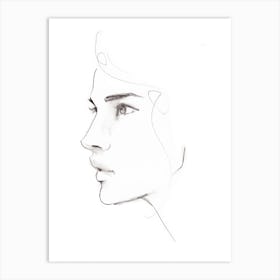 Profile Line Art Print