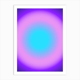 Blue, Pink, Purple Gradient 1 Art Print