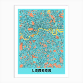 London Map Canvas Print Art Print