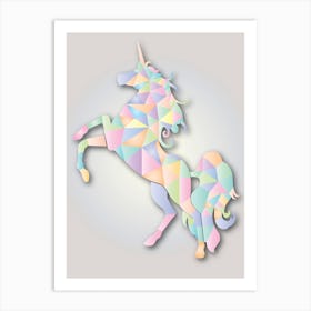 Unicorn Art White Art Print