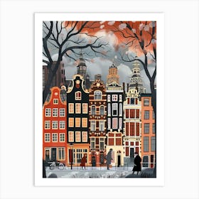 Winter in Amsterdam Canvas Print Art Print