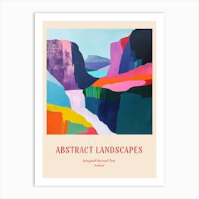 Colourful Abstract Vatnajkull National Park Iceland 3 Poster Art Print