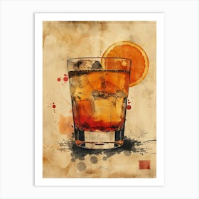 Glass Of Orange Juice 4 Art Print