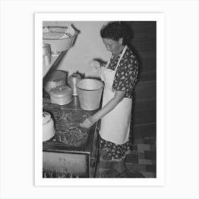 Untitled Photo, Possibly Related To Spanish American Woman Removing Baked Bread From Oven Farm Near Tao Art Print