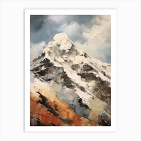 Mount Everest Nepal Tibet 4 Mountain Painting Art Print