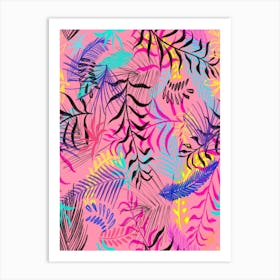 Tropical Leaves Seamless Pattern 1 Art Print