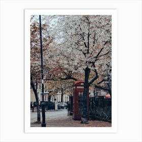 Telephone Box in London England Art Print