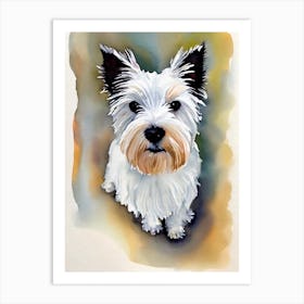 West Highland White Terrier Watercolour Dog Art Print