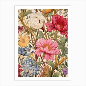 Floral Wallpaper 75 Art Print