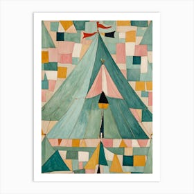 Abstract Whimsical Tents Art Print