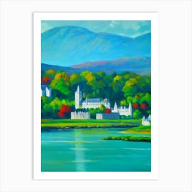 Killarney National Park Ireland Blue Oil Painting 2  Art Print