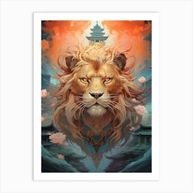 Lion Of Abyss Art Print