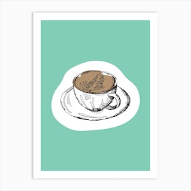 Kitchen Pop Coffee Mint Art Print