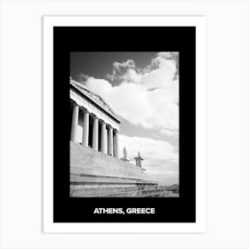 Poster Of Athens, Greece, Mediterranean Black And White Photography Analogue 1 Art Print