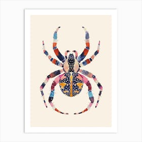 Colourful Insect Illustration Spider 15 Art Print