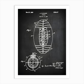 Football Laces Patent Print Football Gifts Football Wall Art Football Decor Football Print Football Vintage Football Decor Sf1171 Art Print