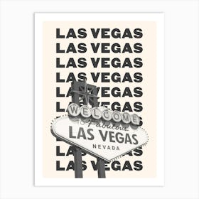 Las Vegas Black & White Art Print