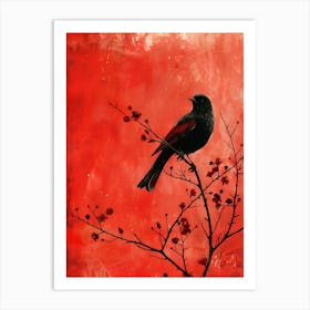 Bird On A Branch Art Print