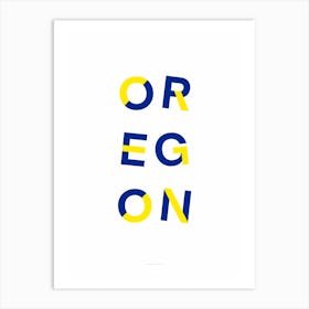 Oregon State Flag Colours Art Print